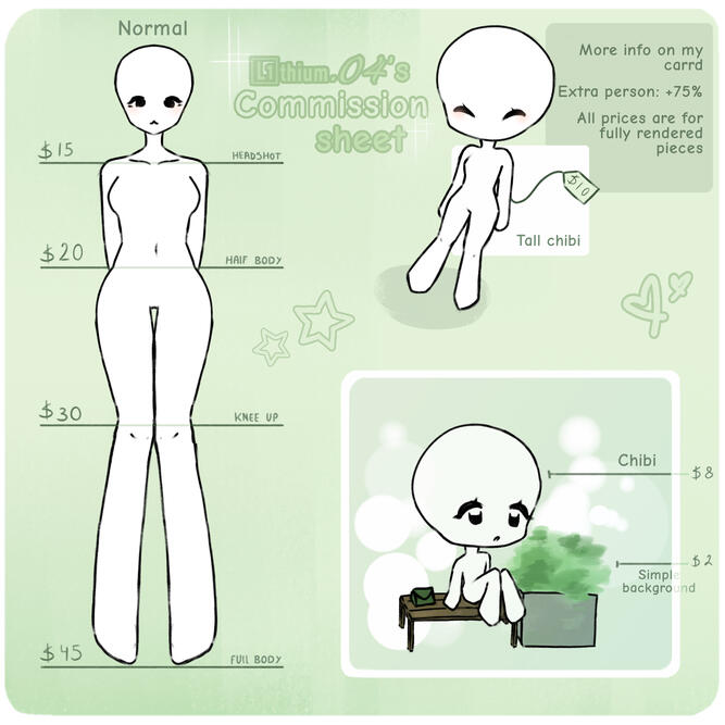 Commission sheet